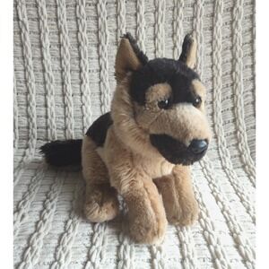 Toys R Us Sitting German Shepard Plush Stuffed Animal Toy Puppy Dog 2012 Brown